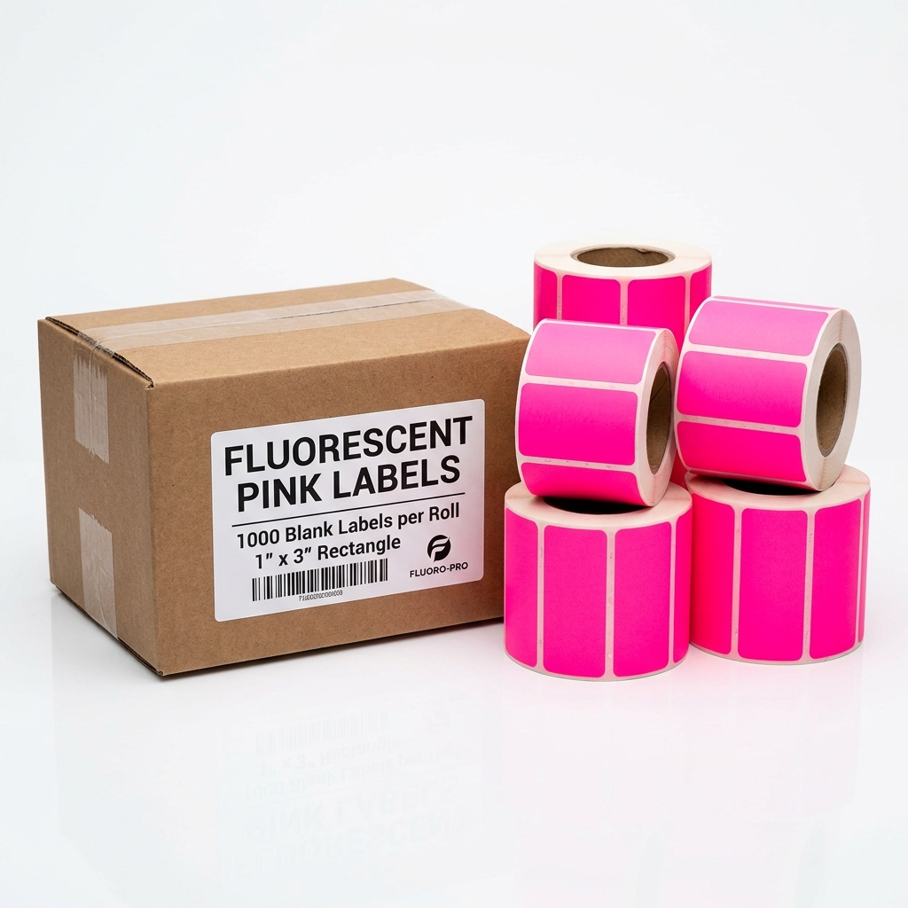 Fluorescent Pink Labels
